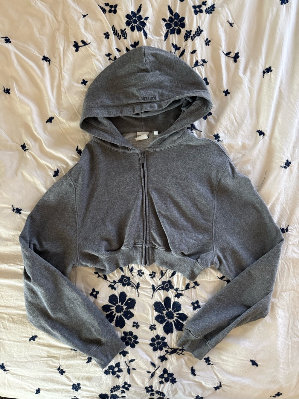 Aritzia terry fleece cropped hoodie Size small